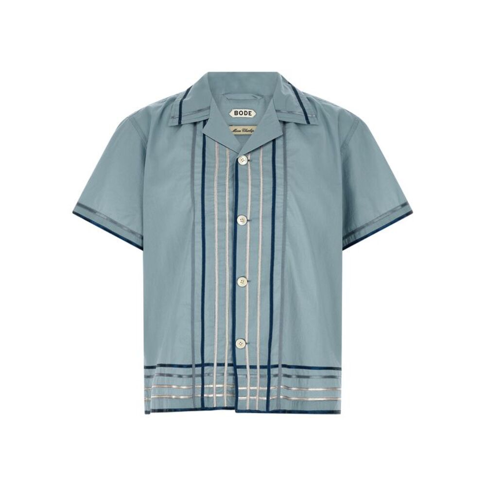 BODE Blue Cotton Men's Blouse